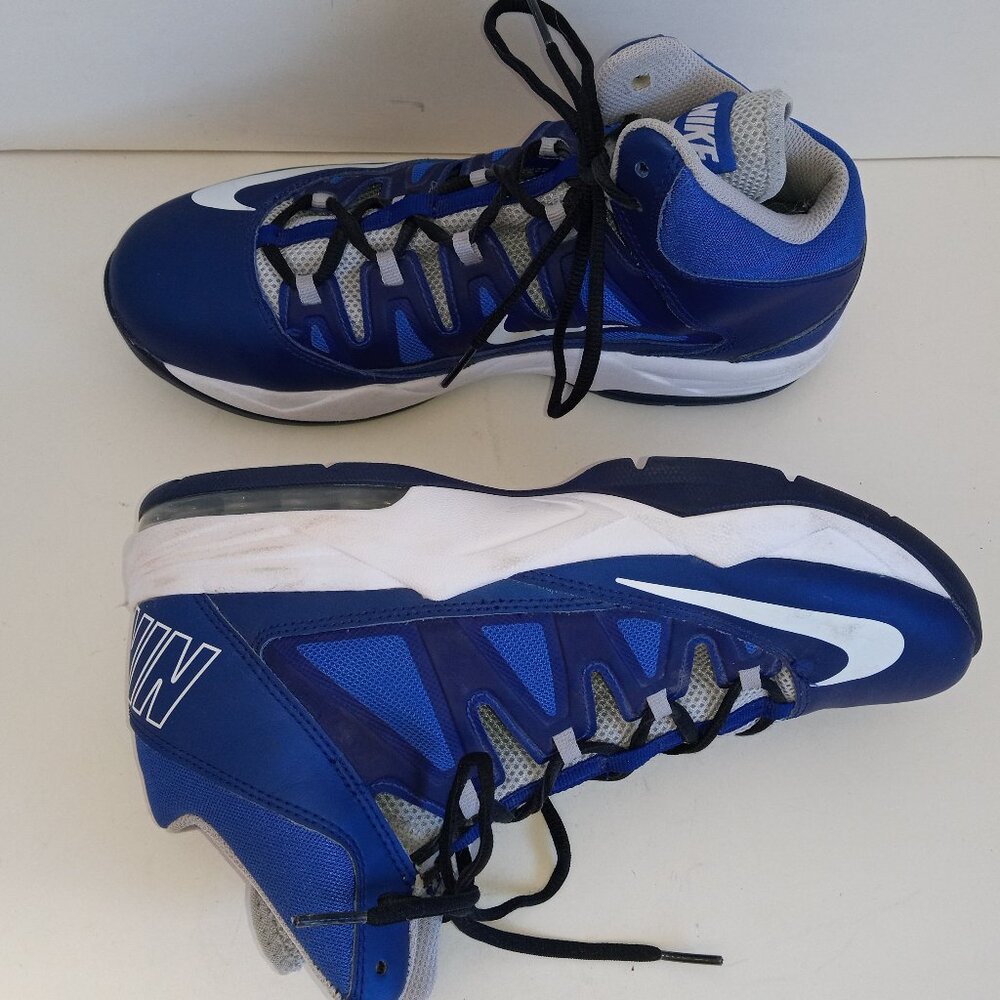 NIKE Men's Sz 8.5US/42EU Air Max Stutter Step Mid 599565-400 Blue/White 2013